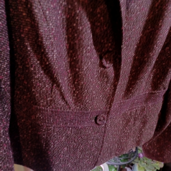 Hillard & Hanson Plum / Violet Tweed Blazer Jacket - Sz 12 - Picture 4 of 7
